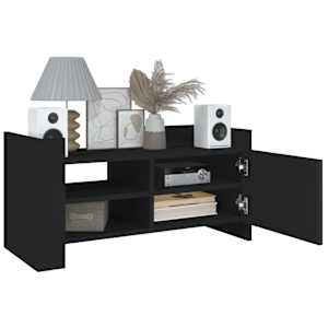 TV skříňka černá 80 x 35 x 40 cm kompozitní dřevo - obrázek 3