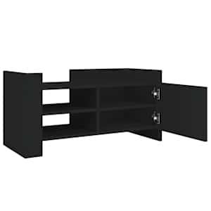 TV skříňka černá 80 x 35 x 40 cm kompozitní dřevo - obrázek 7