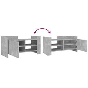 TV skříňka betonově šedá 80 x 35 x 40 cm kompozitní dřevo - obrázek 7