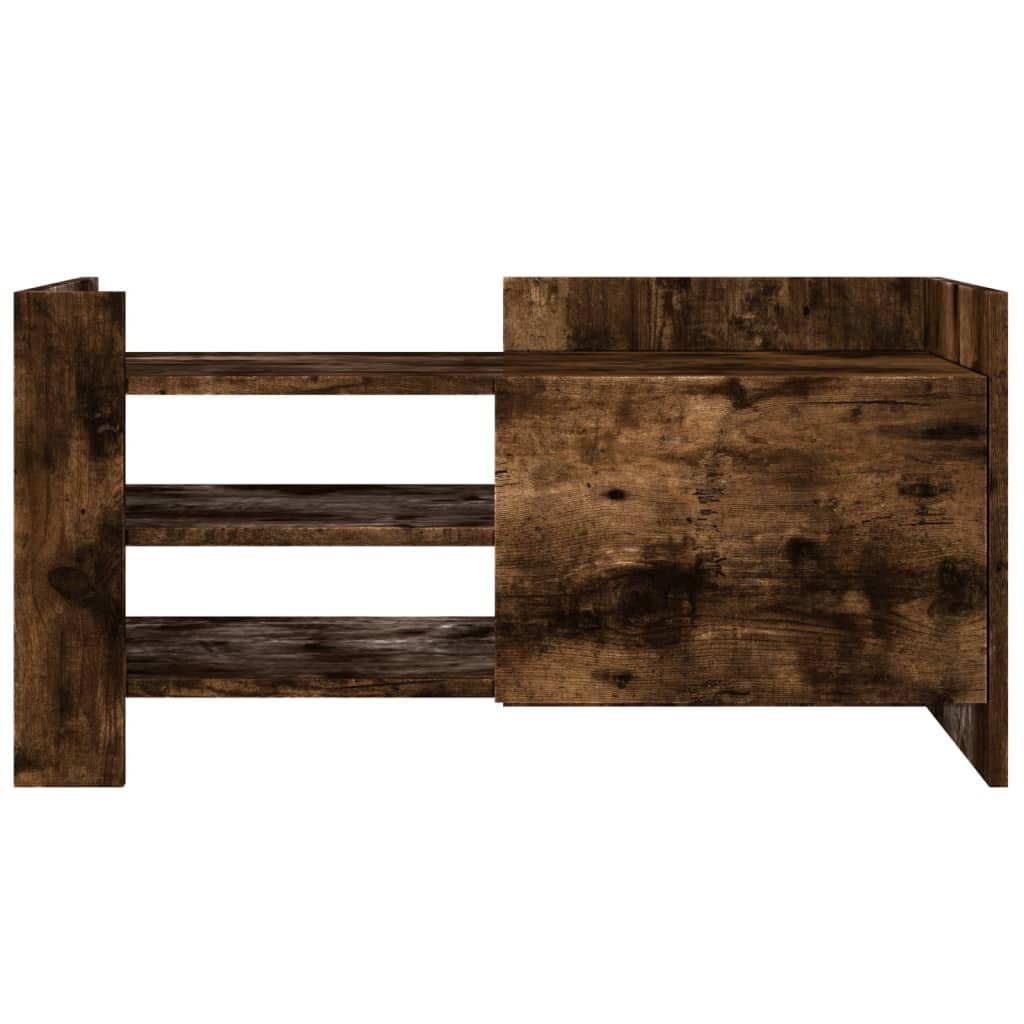 vidaXL Tv-meubel 80x35x40 cm bewerkt hout gerookt eikenkleurig afbeelding