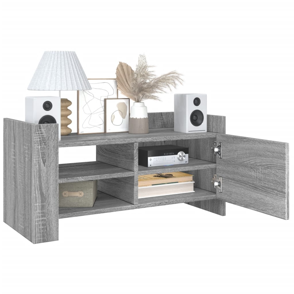 vidaXL Tv-meubel 80x35x40 cm bewerkt hout grijs sonoma eikenkleurig afbeelding