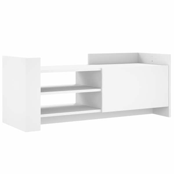 vidaXL telerikapp, valge, 100 x 35 x 40 cm, tehispuit
