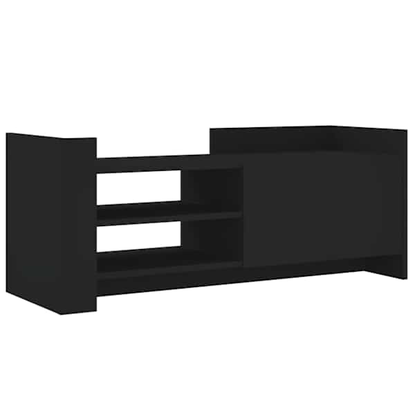 vidaXL telerikapp, must, 100 x 35 x 40 cm, tehispuit