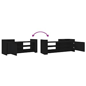 TV skříňka černá 100 x 35 x 40 cm kompozitní dřevo - obrázek 7