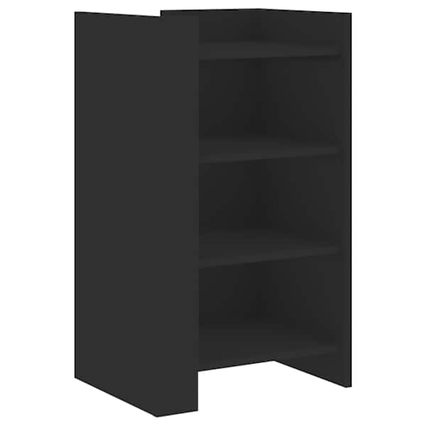 vidaXL puhvetkapp, must, 45x35x75 cm, tehispuit
