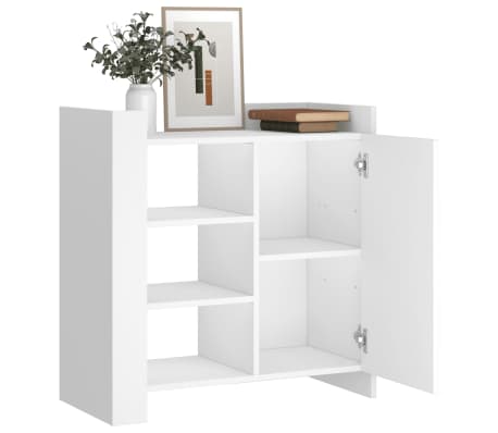 vidaXL Aparador de madera de ingenier&iacute;a blanco 73,5x35x75 cm