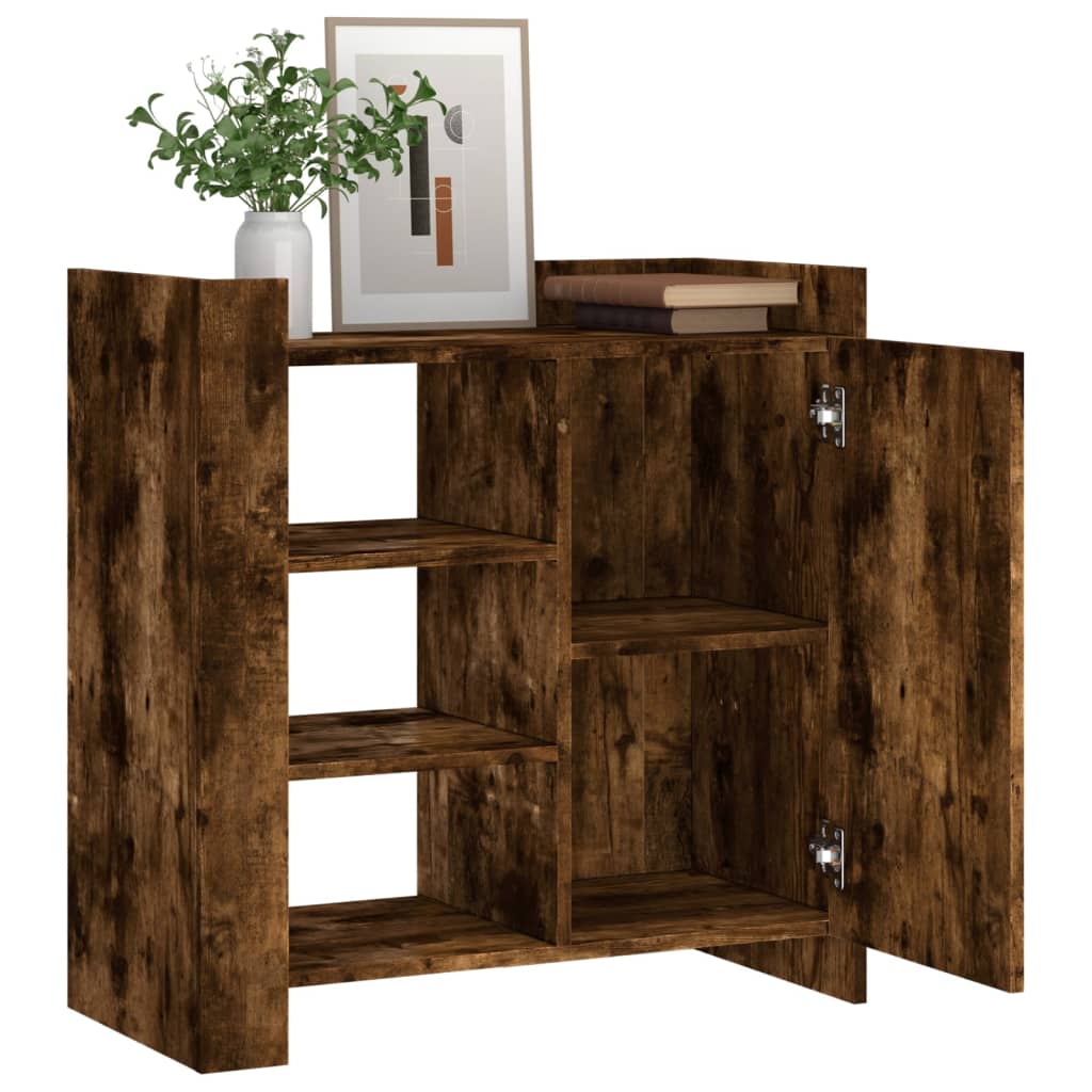 vidaXL Dressoir 73,5x35x75 cm bewerkt hout gerookt eikenkleurig afbeelding
