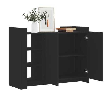 vidaXL Sideboard Black 100x35x75 cm Engineered Wood