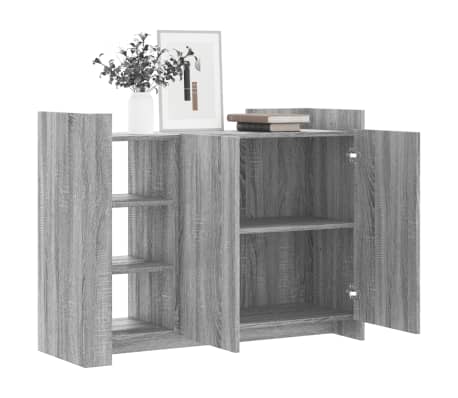 vidaXL Сайдборд, сив сонома, 100x35x75 см, инженерно дърво