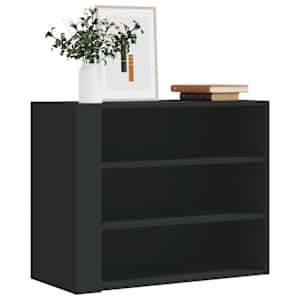 Nástěnná skříňka černá 75 x 35 x 60 cm kompozitní dřevo - obrázek 1