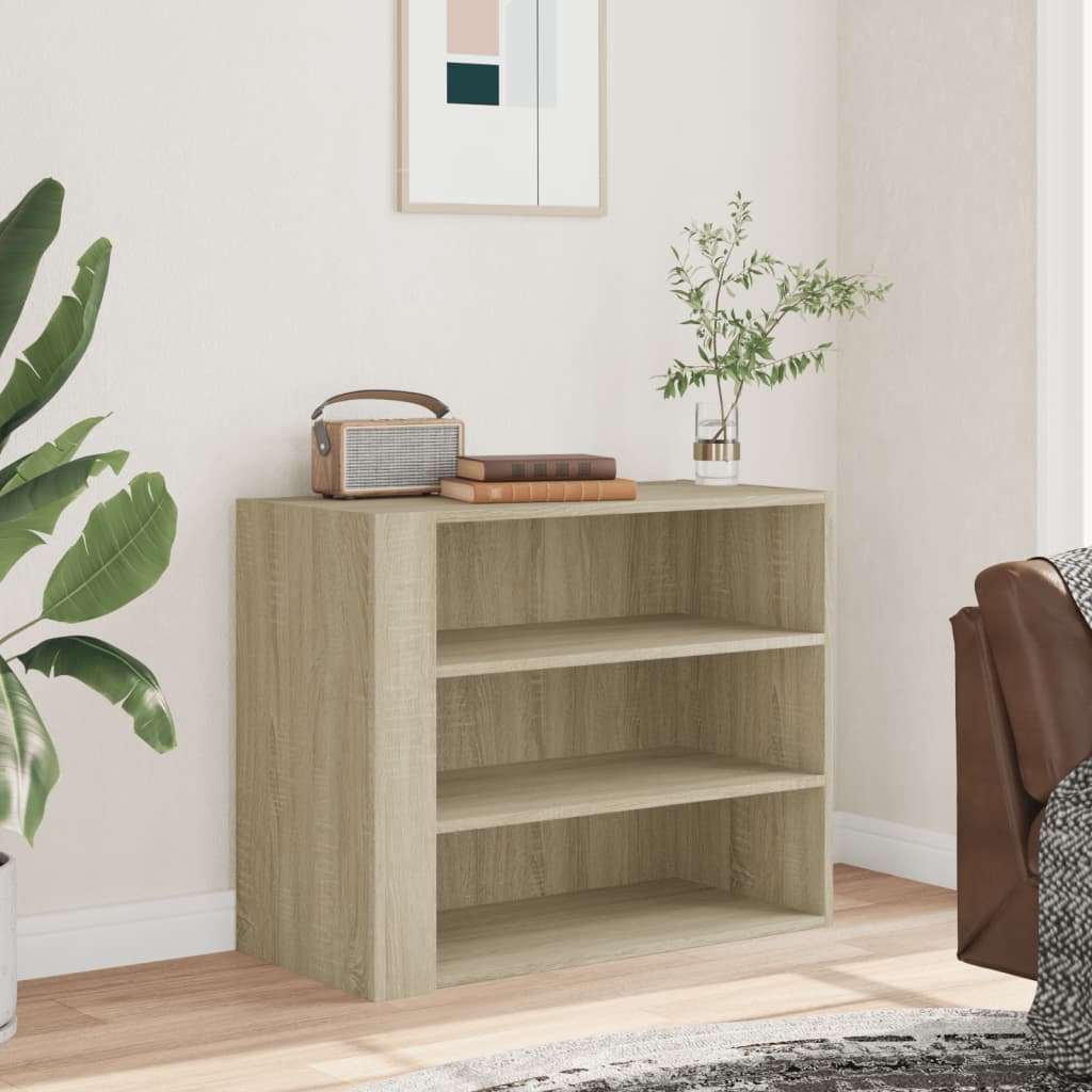 vidaXL Wandkast 75x35x60 cm bewerkt hout sonoma eikenkleurig afbeelding