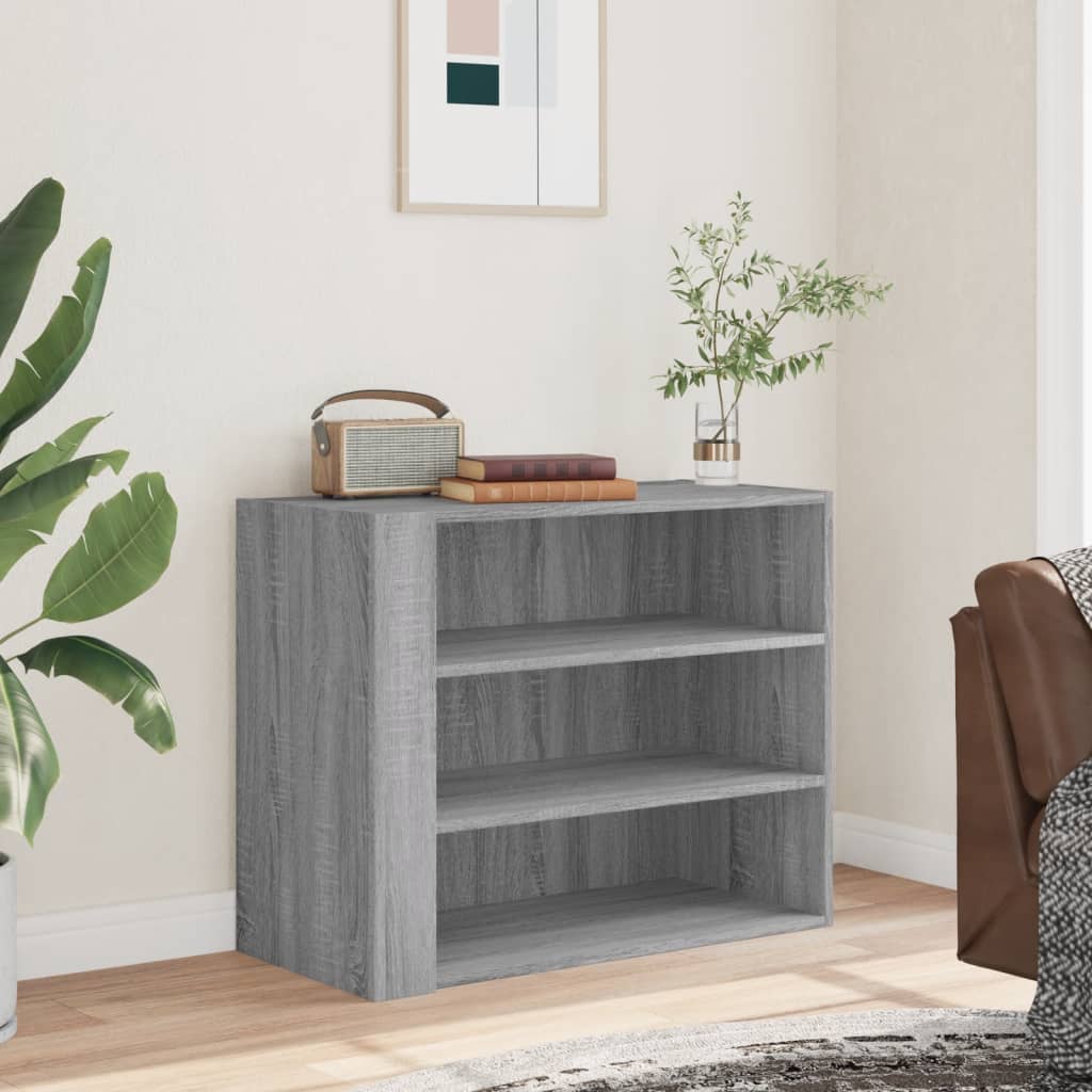 vidaXL Dulap de perete, gri sonoma, 75x35x60 cm, lemn compozit