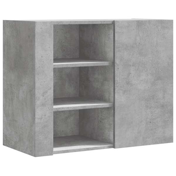 vidaXL seinakapp, betoonhall, 75 x 35 x 60 cm, tehispuit