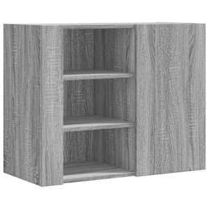vidaXL seinakapp, hall Sonoma tamm, 75 x 35 x 60 cm, tehispuit