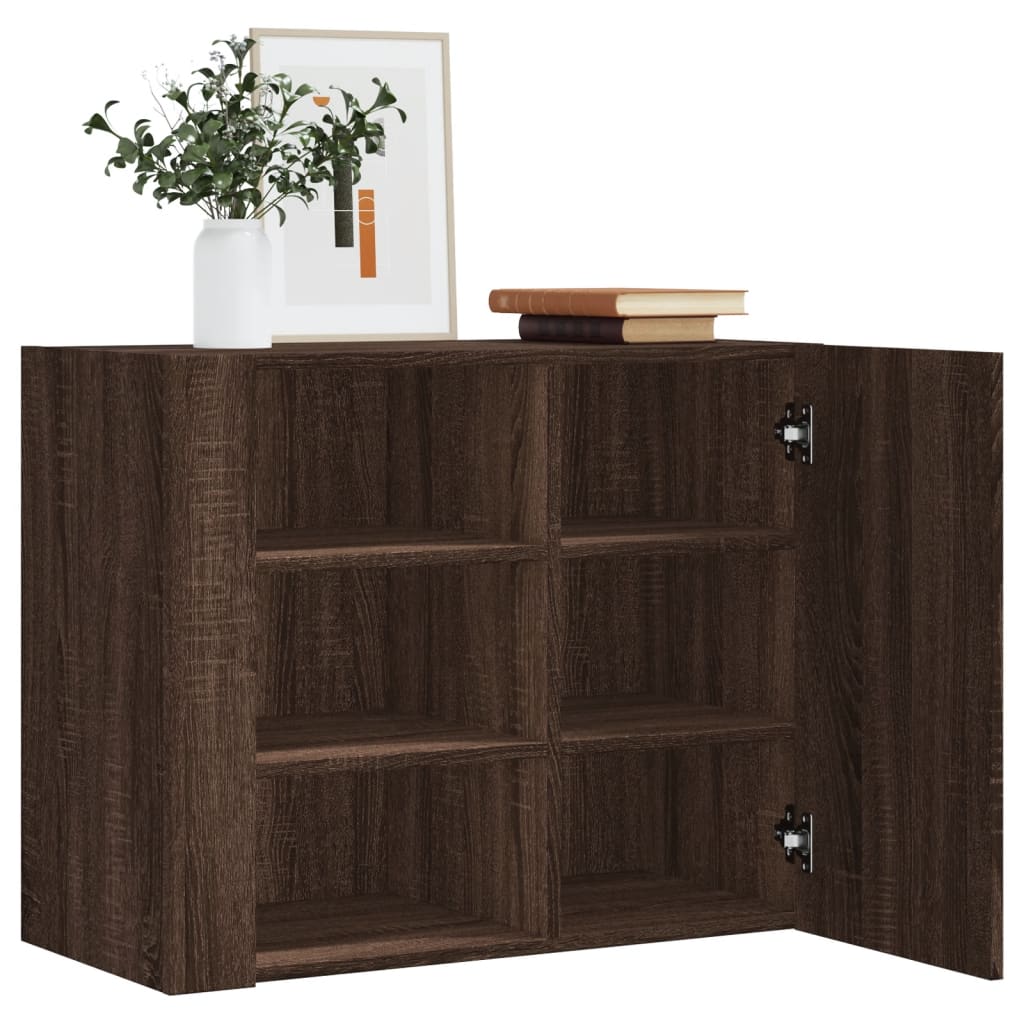 vidaXL Dulap de perete, stejar maro, 75x35x60 cm, lemn compozit