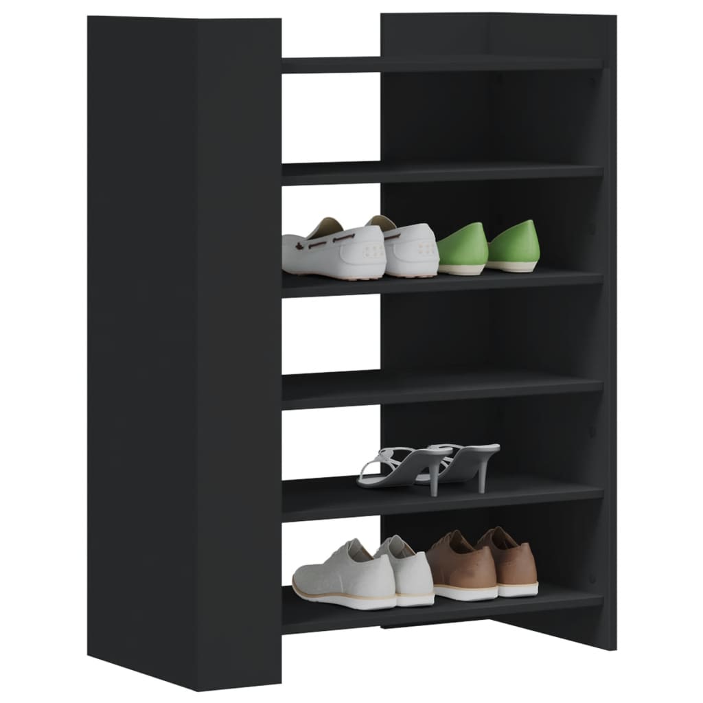vidaXL Pantofar, negru, 74,5x37,5x100 cm, lemn prelucrat