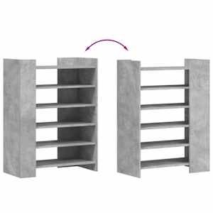 Botník betonově šedý 74,5 x 37,5 x 100 cm kompozitní dřevo - obrázek 7