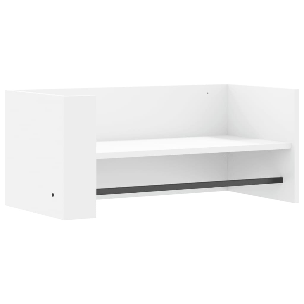 vidaXL NĂˇstÄ›nnĂˇ police bĂ­lĂˇ 70,5 x 35 x 30,5 cm kompozitnĂ­ dĹ™evo