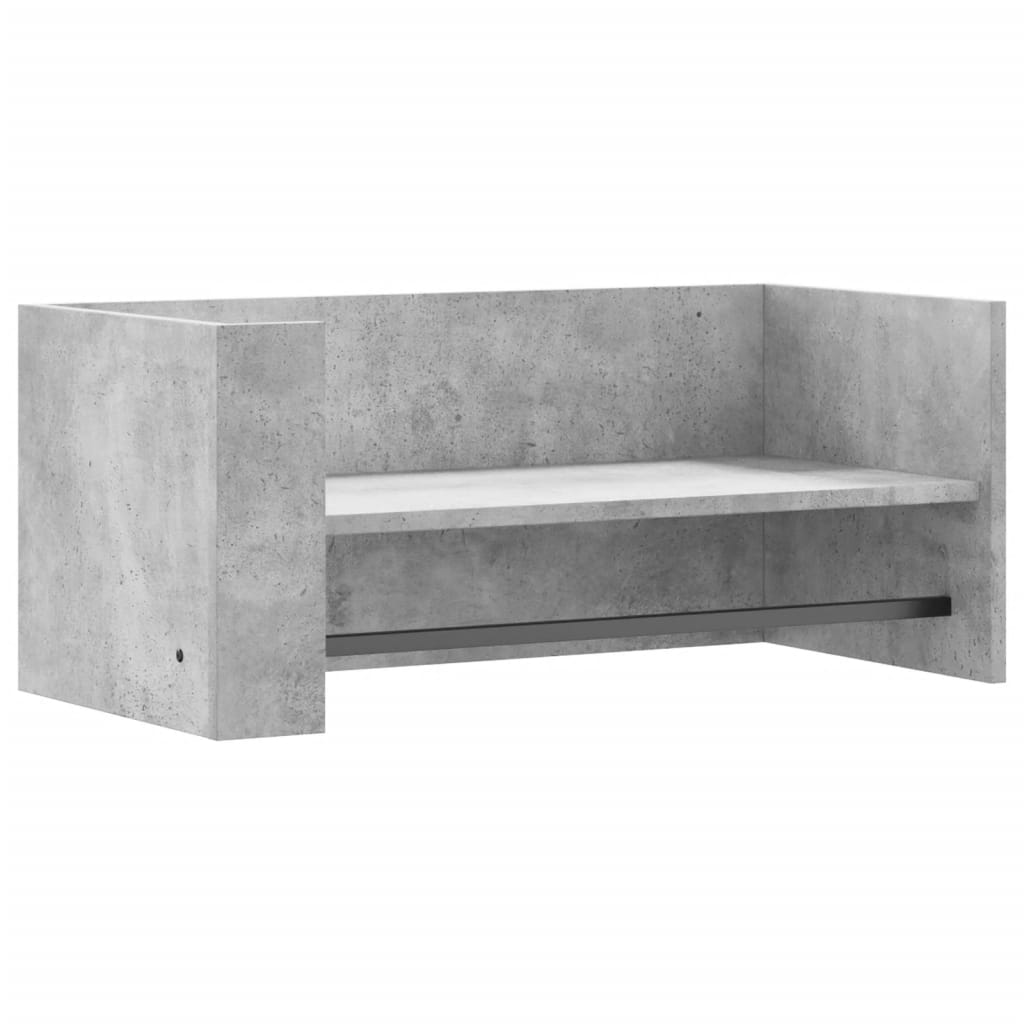 vidaXL Nástěnná police betonově šedá 70,5x35x30,5 cm kompozitní dřevo