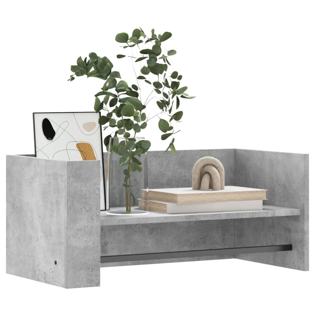 vidaXL Wandschap 70,5x35x30,5 cm bewerkt hout betongrijs afbeelding