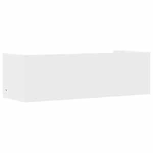 Nástěnná police bílá 100 x 35 x 30,5 cm dřevotříska - obrázek 6