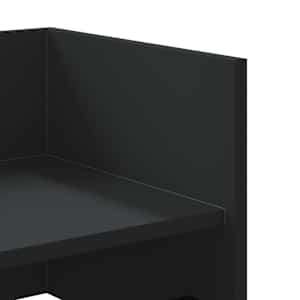 Nástěnná police černá 100 x 35 x 30,5 cm dřevotříska - obrázek 7