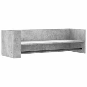 Nástěnná police betonově šedá 100 x 35 x 30,5 cm dřevotříska - obrázek 2