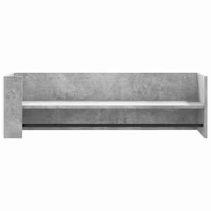 Nástěnná police betonově šedá 100 x 35 x 30,5 cm dřevotříska - obrázek 4