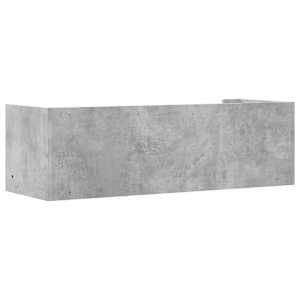 Nástěnná police betonově šedá 100 x 35 x 30,5 cm dřevotříska - obrázek 6