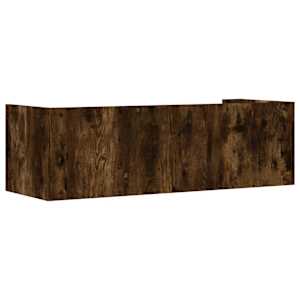 Nástěnná police kouřový dub 100 x 35 x 30,5 cm kompozitní dřevo - obrázek 6