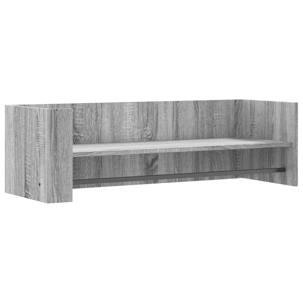 vidaXL Nástěnná police šedá sonoma 100 x 35 x 30,5 cm kompozitní dřevo