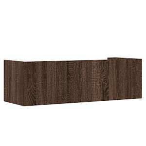 Nástěnná police hnědý dub 100 x 35 x 30,5 cm kompozitní dřevo - obrázek 6