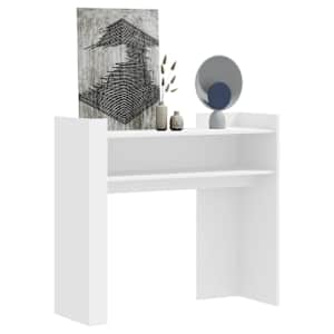 Konzolna mizica bela 100x35x90 cm inženirski les