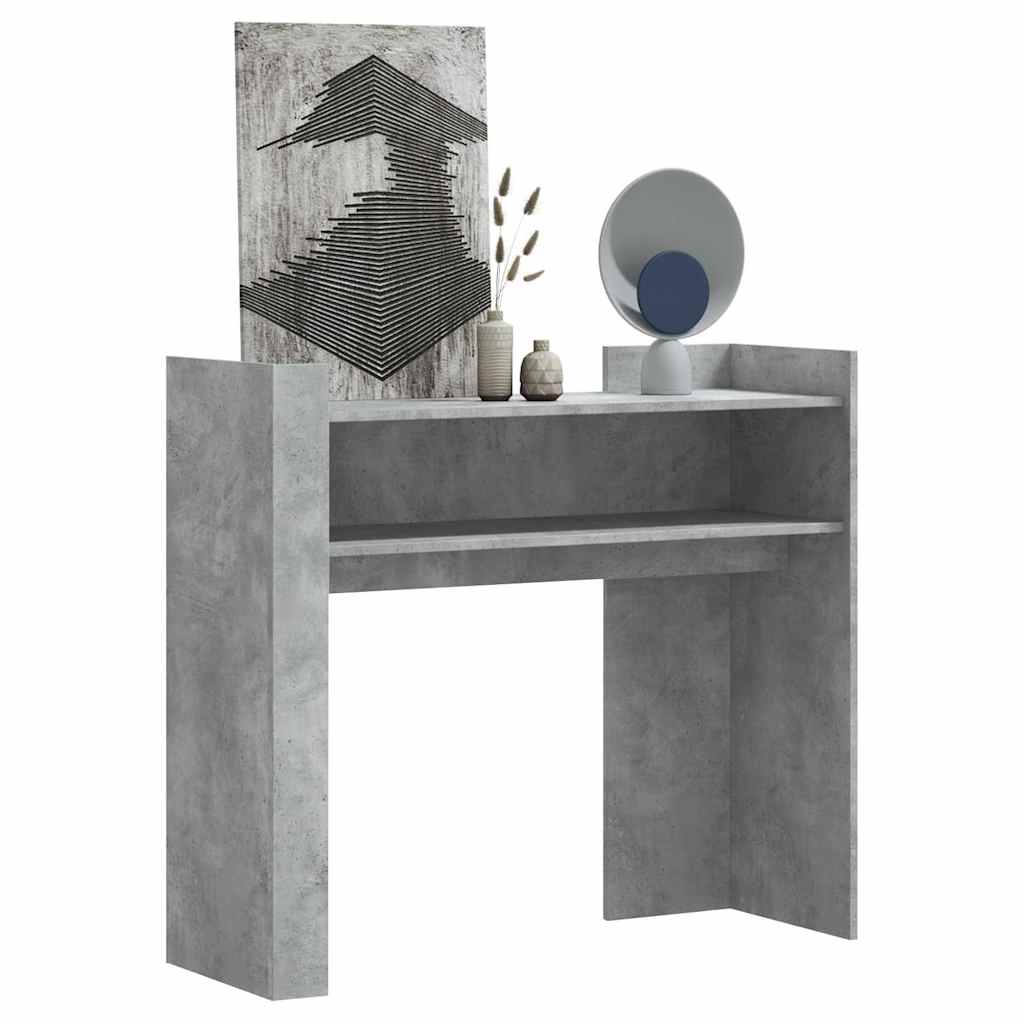 vidaXL Masă consolă, gri beton, 100x35x90 cm, lemn prelucrat