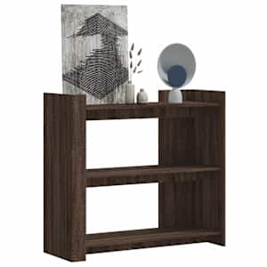 Konzolna mizica rjavi hrast 100x35x90 cm inženirski les