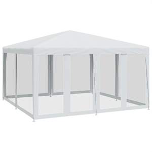 Party stan s 8 síťovanými bočnicemi bílý 4 x 4 m HDPE - obrázek 2