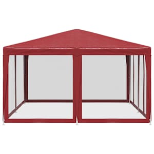 Party stan s 8 síťovanými bočnicemi červený 4 x 4 m HDPE - obrázek 4