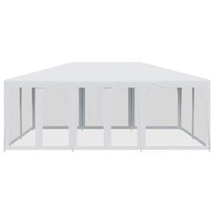 Party stan s 10 síťovanými bočnicemi bílý 6 x 4 m HDPE - obrázek 3