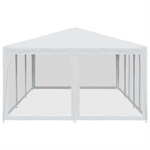 Party stan s 10 síťovanými bočnicemi bílý 6 x 4 m HDPE - obrázek 4