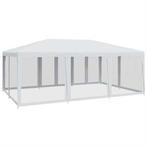 Party stan s 10 síťovanými bočnicemi bílý 6 x 4 m HDPE - obrázek 5