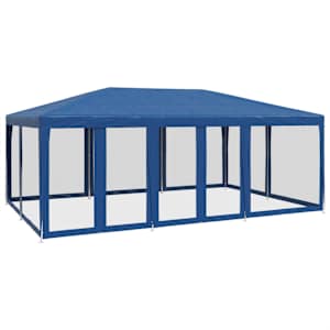 vidaXL peotelk 10 v&otilde;rgust k&uuml;lgseinaga, sinine, 6x4 m HDPE