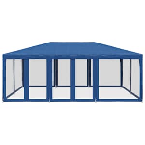 Party stan s 12 síťovanými bočnicemi modrý 6 x 4 m HDPE - obrázek 3
