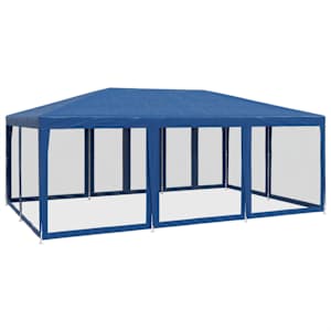 Party stan s 12 síťovanými bočnicemi modrý 6 x 4 m HDPE - obrázek 5