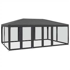 Party stan s 10 síťovanými bočnicemi antracitový 6 x 4 m HDPE - obrázek 2