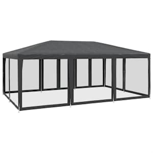 Party stan s 10 síťovanými bočnicemi antracitový 6 x 4 m HDPE - obrázek 5