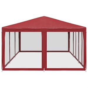 Party stan s 10 síťovanými bočnicemi červený 6 x 4 m HDPE - obrázek 4