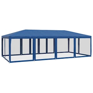 Party stan s 12 síťovanými bočnicemi modrý 8 x 4 m HDPE - obrázek 5