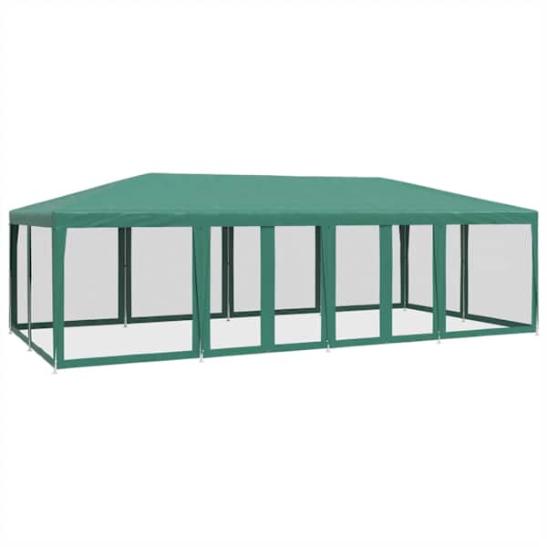 vidaXL peotelk 12 v&otilde;rgust k&uuml;lgseinaga, roheline, 8x4 m HDPE