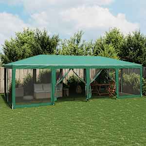 Party stan s 12 síťovanými bočnicemi zelený 8 x 4 m HDPE - obrázek 1