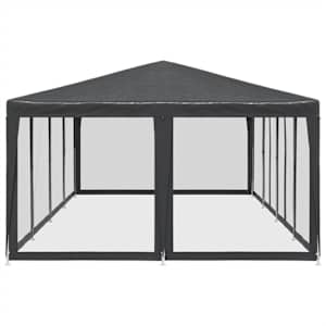 Party stan s 12 síťovanými bočnicemi antracitový 8 x 4 m HDPE - obrázek 4